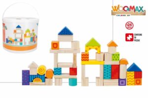 JUEGO BLOQUES MADERA 50 PCS