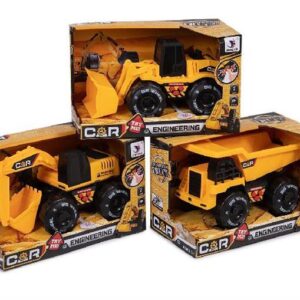 VEHICULOS CONSTRUCCION 3 MODELOS 20CM LUCES Y SONIDOS