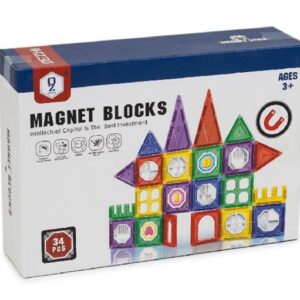 BLOQUES CONSTRUCCIÓN MAGNÉTICOS 34 PZAS