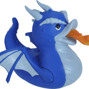 PATITO DE GOMA DRAGON AZUL 15CM (SIN AGUJERO)
