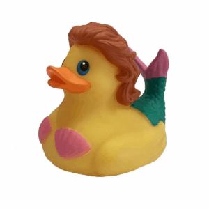 PATITO DE GOMA SIRENA (SIN AGUJERO) 15CM