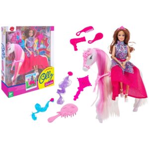 MUÑECA 30 CM CON CABALLO