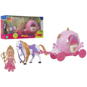 PRINCESA Y CARRUAJE CON CABALLOS Y ACCESORIOS