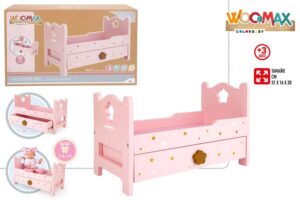 WOOMAX CAMA DE MADERA PARA MUÑECAS