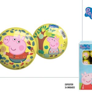 PEPPA PIG-PELOTA PVC D13CM-DISP 24 (HINCHADA)