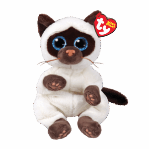 GATO SIAMÉS BEIGE Y MARRON MISO 15 CM