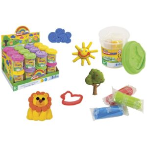 BOTE PLASTILINA 4 ROLLOS X 20GR C/ 1 MOLDE