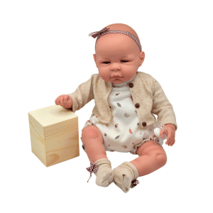 MUÑECA REBORN THIAGO CHAQUETA BEIG  45CM