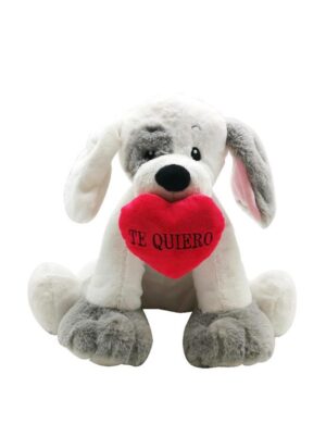 PERRO CON CORAZON 25CM