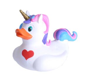 PATITO DE GOMA UNICORNIO 15CM (SIN AGUJERO)