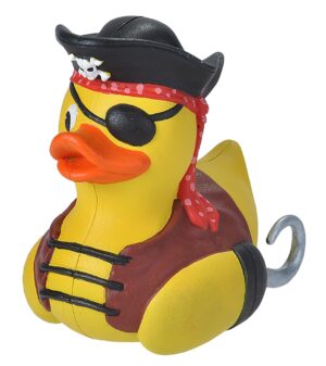 PATITO DE GOMA PIRATA 15CM (SIN AGUJERO)