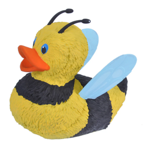 PATITO DE GOMA ABEJA 15 CM (SIN AGUJERO)