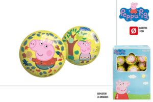 PEPPA PIG-PELOTA PVC D13CM-DISP 24 (HINCHADA)