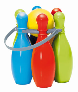 JUEGO DE 6 BOLOS GRANDES + PELOTA 28cm