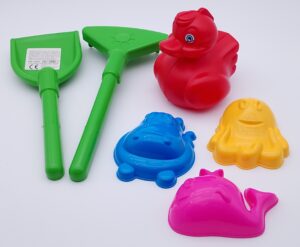 PALA Y RASTRILLO + PATO +3 MOLDES