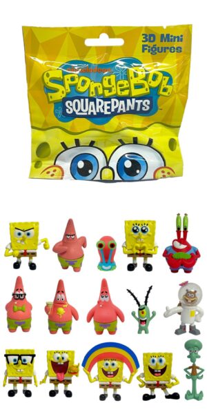 BOB ESPONJA 1FIGURA SOBRE SORPRESA 5cm EXP.18