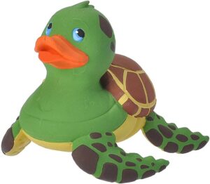 PATITO DE GOMA TORTUGA DE MAR 15 CM (SIN AGUJERO)