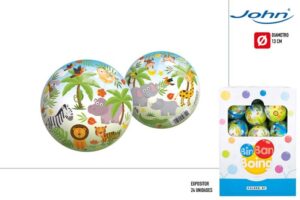 JUNGLE WORLD - PELOTA PVC D13CM-DISP 24 (HINCHADA)