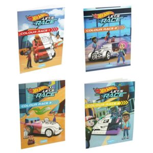 LIBRO PARA COLOREAR HOTWHEELS 30x21x,50cm/24PGS