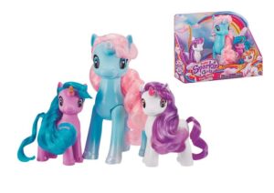 SET 3 UNICORNIOS SPARKLE GIRLZ 18 CM Y 11 CM