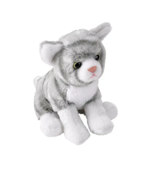 PELUCHE GATO ATIGRADO GRIS POCKETKINS 12 CM