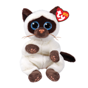 GATO SIAMÉS BEIGE Y MARRON MISO 15 CM