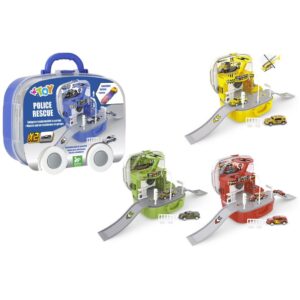 MALETIN GARAJE CON 2 COCHES DIE CAST 4 MOD