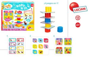 JUEGOS INFANTILES 4 EN 1 + PUZZLE