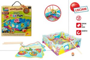 MONTESSORI JUEGO MADERA PESCA MAGNÉTICO