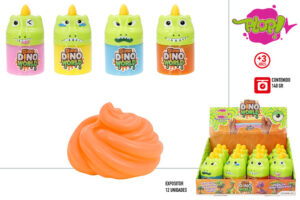 BOTE SLIME DINOSAURIO 4 COL EXP. 12