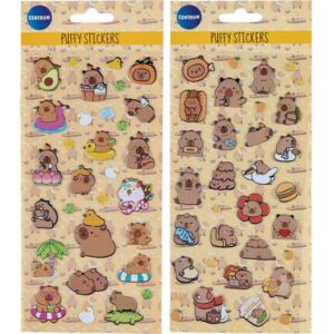 Pegatinas decorativas puffy “Capibara” Surtido