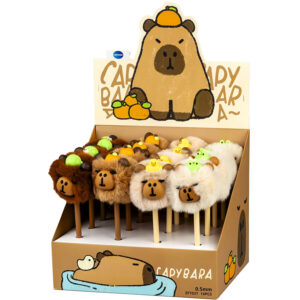 Bolígrafo "CAPYBARA" POMPON tinta azul 0,7 mm Surtido. Exp 16