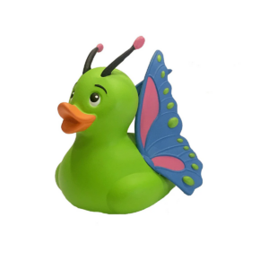PATITO DE GOMA MARIPOSA 15CM (SIN AGUJERO)