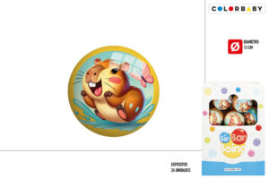 CAPIBARA PELOTA PVC 13CM EXP. 24 (HINCHADA)