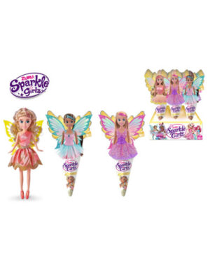 MUÑECA PRINCESA HADA EN CONO SPARKLE 25 CM EXP.12