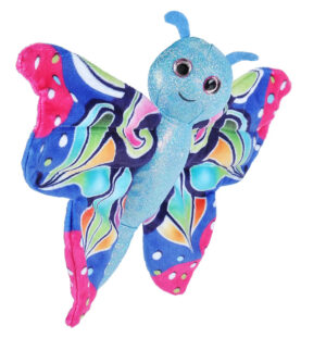 PELUCHE HUGGERS MARIPOSA COLORIDA 20CM