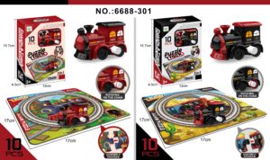 TREN CUERDA CON CIRCUITO 17 CM 10 PIEZAS