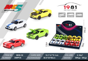 COCHE MUSCLE METALICO SURTIDO (EXP.12) 12.1x4.7x5.1cm