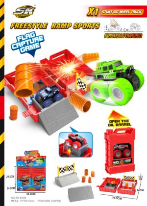 BIDON DE ACEITE LANZA COCHES CON STUNT TRUCK (EXP.12)