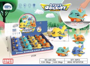 AVION INFANTIL HAPPY DE PULSADOR 13CM (EXP.12)