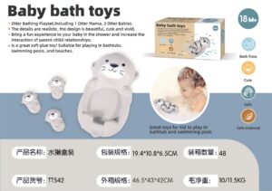 CONJUNTO NUTRIA PARA BAÑO 4 PIEZAS +18 MESES