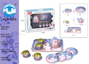 JUEGO CAFE METAL UNICORNIO 15 PIEZAS