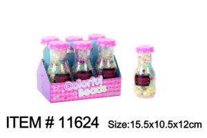 BOTELLA CON CUENTAS PARA CREAR PULSERAS (EXP.6)
