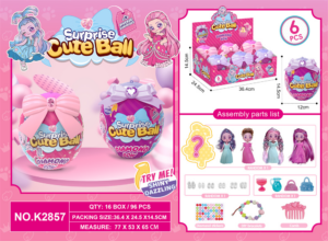 BOLA SORPRESA CON MUÑECA Y ACCESORIOS (EXP.6)