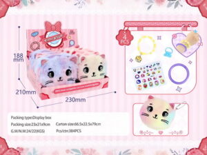 BOLSO PELUCHE PULSERAS Y PEGATINAS (EXP.16)
