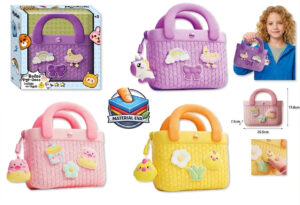 BOLSO POP DECO CON CHARM Y DOBLE ASA 19.8x20.50x7.50cm