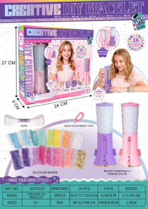 MAQUINA PARA CREAR PULSERAS CON CUENTAS DE 16 COLORES