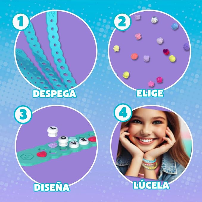 JELLY BANDS PULSERAS PERFUMADAS CON CHARMS, LETRAS Y CONECTORES (EXP.12) - Imagen 3