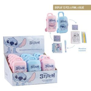 SET PAPELERIA SOPRESA MINI MALETIN STITCH EXP. 12