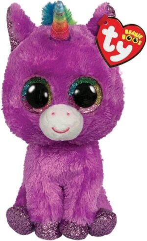 UNICORNIO ROSETON MORADO 15CM